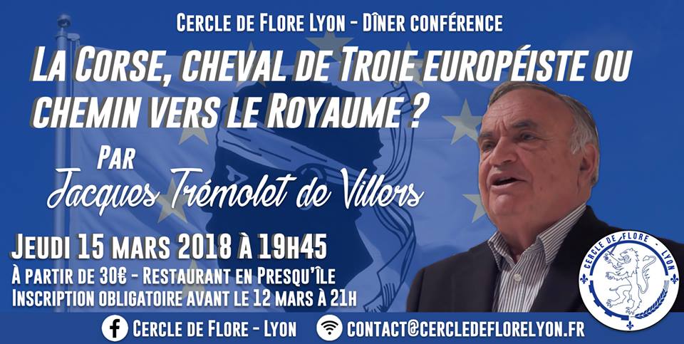 Le cercle de Flore de Lyon vous invite à un diner-conférence sur la corse le 150318