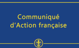 Communiqué d’Action française – La République ou la France ?