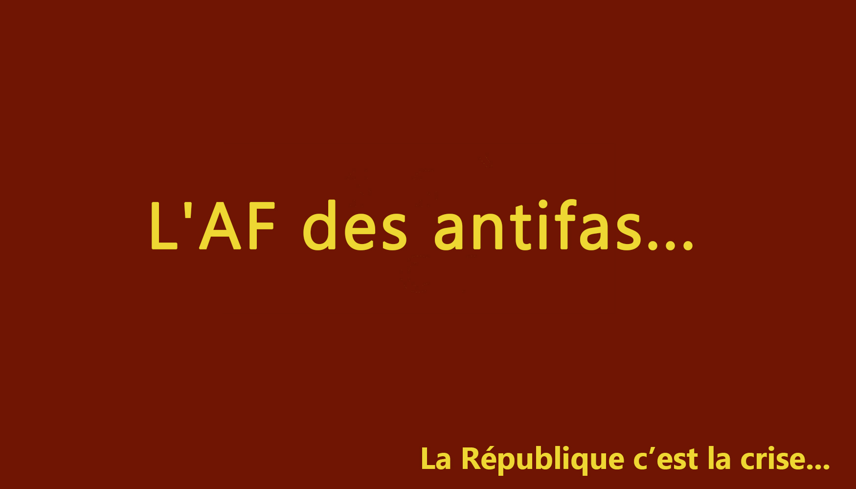 You are currently viewing L’AF des antifas…