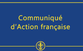 Communiqué d’Action française – Un gouvernement déjà en sursis… la France attendra